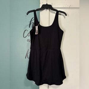 NEW Crane Black Ribbed Sleeveless Active Dress M Medium NWT
